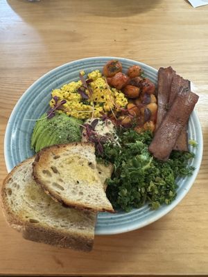 Brekkie bowl with bacon  at WAVE in East London