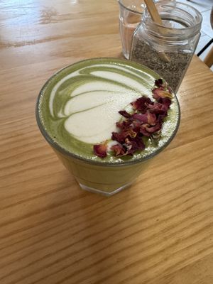 Matcha latte  at WAVE in East London
