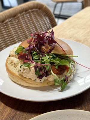 Brekkie egg salad sandwich   at WAVE in East London