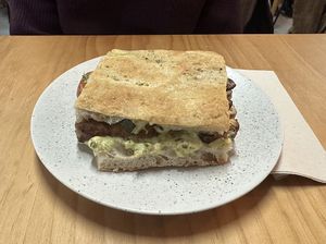 Aubergine tofu sandwich   at WAVE in East London