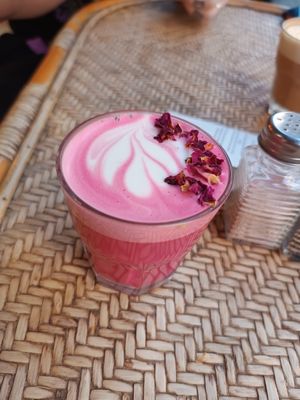 Beetroot latte at WAVE in East London