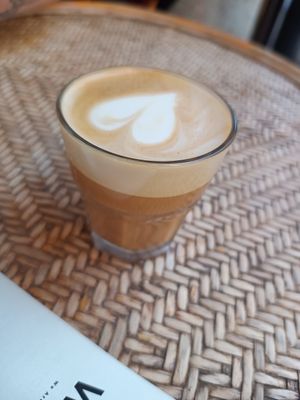 Oat milk latte at WAVE in East London