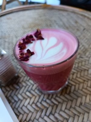 Beet latte at WAVE in East London
