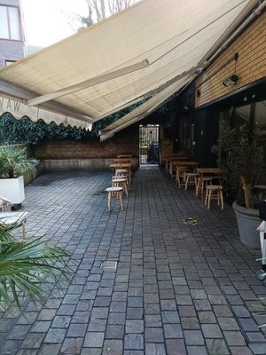 Seating area around the back at WAVE in East London