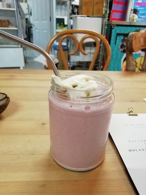 Strawberry milkshake at WAVE in East London