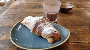 Almond croissant. Really good. at WAVE in East London