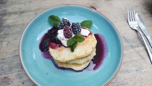Berry Pancakes at WAVE in East London