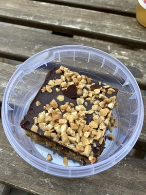 Peanut butter caramel slice at WAVE in East London
