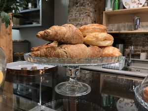 Both vegan - croissant and pastry  at Torrefazione Cannaregio in Venice
