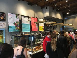 Counter. at Blue Stripes Cacao Shop in New York City