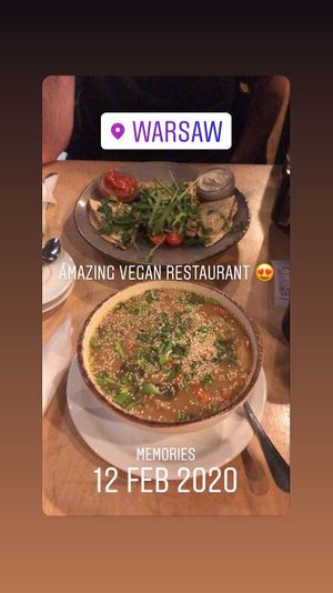 Miso soup and quesadillas  at Caffe Miasto in Warsaw