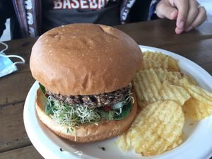 Southwest Chipotle Burger  at Sage Against The Machine in Bellingham