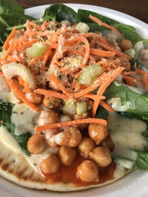 Buffalo Chickpea Caesar Pita Wrap at Sage Against The Machine in Bellingham