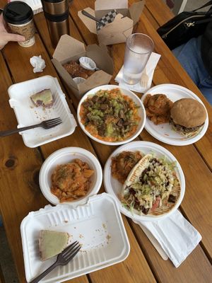 Blackberry lime cheezecake & banana bread are from SconeGrown in town   at Sage Against The Machine in Bellingham