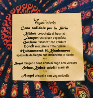 Delicious menu for a charity dinner at Veganosteria in Catania