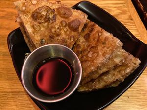Scallion pancake at Spicy Moon - 6th St in New York City