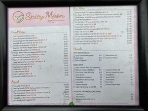 Menu at Spicy Moon - 6th St in New York City