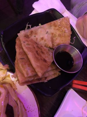 Scallion pancakes   at Spicy Moon - 6th St in New York City