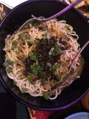 Vegan Dan Dan noodle   at Spicy Moon - 6th St in New York City