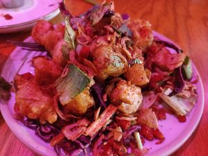 Salt and pepper tofu at Spicy Moon - 6th St in New York City