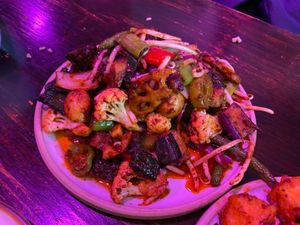Dry Pot Vegetables at Spicy Moon - 6th St in New York City