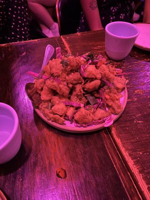 Salt & pepper tofu  at Spicy Moon - 6th St in New York City