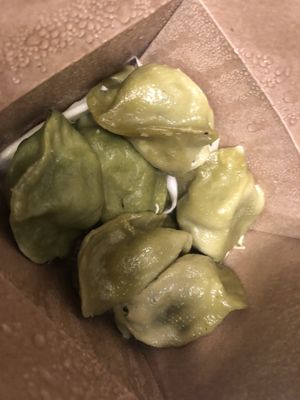 Steam vegetable dumpling   at Spicy Moon - 6th St in New York City
