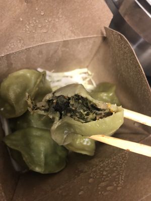 Steam vegetable dumpling   at Spicy Moon - 6th St in New York City