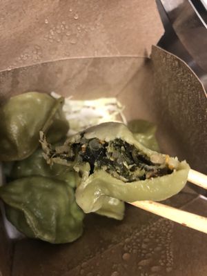 Steam vegetable dumpling   at Spicy Moon - 6th St in New York City
