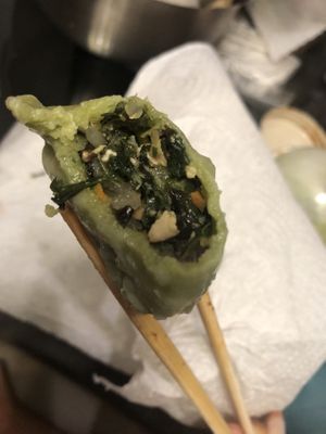 Steam vegetable dumpling   at Spicy Moon - 6th St in New York City