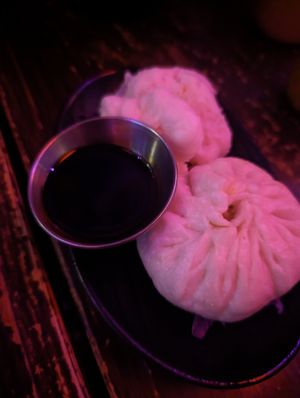 Two different bao one mushroom and the other tofu at Spicy Moon - 6th St in New York City
