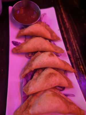 The crab rangoon! at Spicy Moon - 6th St in New York City