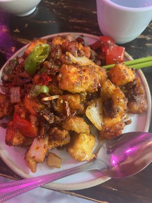 “Dry pepper” style tofu plate   at Spicy Moon - 6th St in New York City