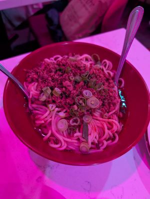 Beef noodles at Spicy Moon - 6th St in New York City