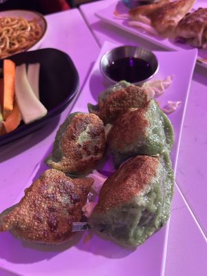 Vegetable dumplings at Spicy Moon - 6th St in New York City