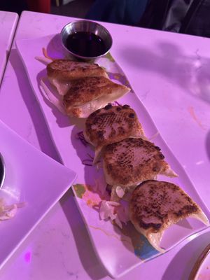 Sour cream and spring onion potato dumplings at Spicy Moon - 6th St in New York City