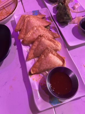 Crabless rangoon at Spicy Moon - 6th St in New York City