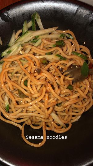 Cold sesame noodles  at Spicy Moon - 6th St in New York City