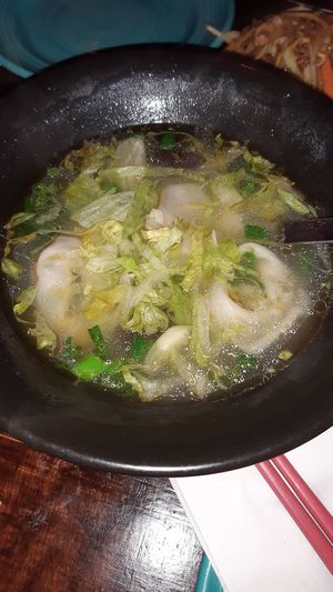 Wonton soup at Spicy Moon - 6th St in New York City