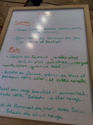 lunch menu (early january 23) at Comptoir Sauvage in Lyon