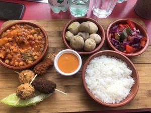 Mixed Vegan Plate at Fat Frank in Gran Canaria