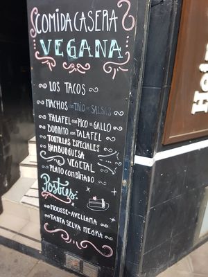 Vegan menu at Fat Frank in Gran Canaria