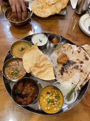 Rajasthani thali  at Kesar's in East Windsor