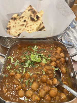 channa masala & tandoori roti no butter   at Kesar's in East Windsor
