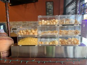 Chaat station at Kesar's in East Windsor
