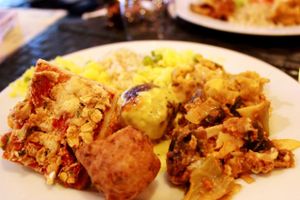 selection from the buffet at Jardim das Cerejas - Chiado in Lisbon