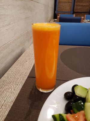 Carrot and orange juice at Jardim das Cerejas - Chiado in Lisbon