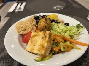 My first salad plate   at Jardim das Cerejas - Chiado in Lisbon