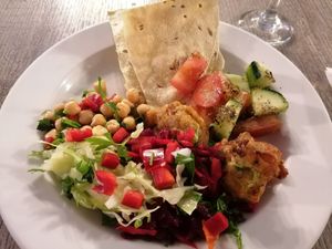 Salad selection  at Jardim das Cerejas - Chiado in Lisbon
