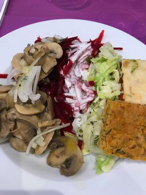 my salad plate! at Jardim das Cerejas - Chiado in Lisbon